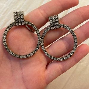 Baublebar Brass CZ statement earrings